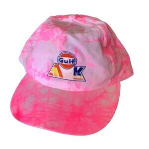 Vintage Pink White Tie Dye Snapback Gulf Hat